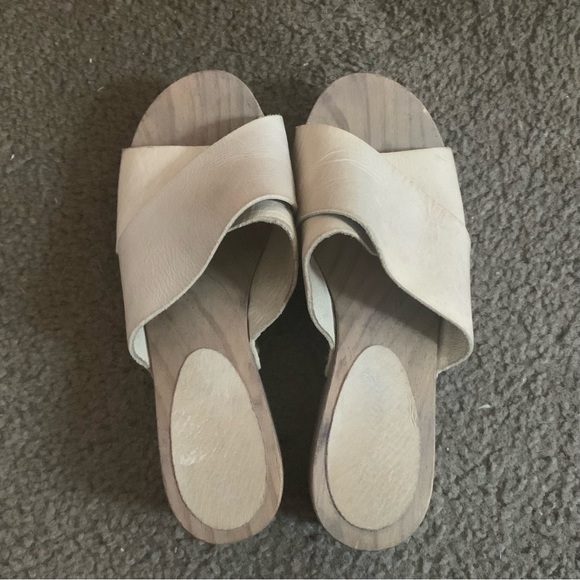 Free People Beige Studded Clogs - Picture 2 of 6